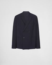 Prada - Double-breasted Mohair Wool Jacket - Lyst