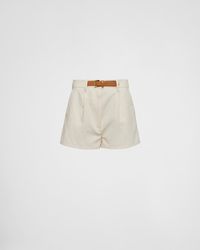 Prada - Shorts Aus Canvas - Lyst
