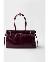 Prada - Grand Sac À Main Bonnie En Cuir - Lyst
