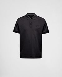 Prada - Logo-Badge Slim-Fit Cotton-Piqué Polo Shirt Xxxl - Lyst