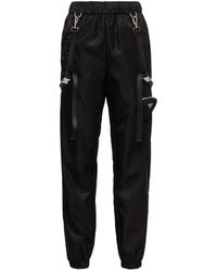 Prada Synthetic Re-nylon Side-stripe Track Pants in Black - Save 