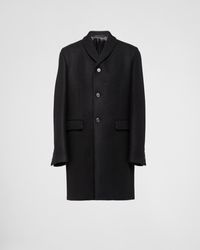 Prada - Single-breasted Wool And Cashmere Coat - Lyst