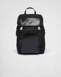 Prada - Re-nylon And Brushed Leather Backpack - Lyst