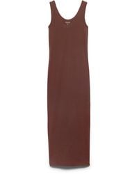 Prada - Robe En Maille Côtelée De Coton, Femme, Taille - Lyst