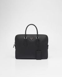 Prada - Saffiano Leather Work Bag - Lyst