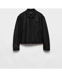 Prada - Wool And Cashmere Blouson Jacket - Lyst