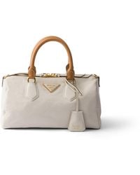 Prada - Evasion Small Leather Top-Handle Bag - Lyst
