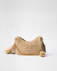 Prada Re-Edition 2005 Crochet Bag in Natural | Lyst