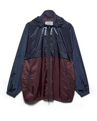 Prada - Lightweight Re-Nylon Blouson Jacket, Royal/Garnet - Lyst