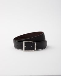 Prada - Reversible Saffiano Leather Belt - Lyst