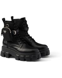 Prada - Boots MONOLITH COMBAT BOOT - Lyst