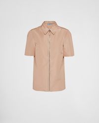 Prada - Short-sleeved Faille Shirt - Lyst