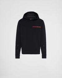 Prada - Felpa In Jersey Double Riciclato - Lyst