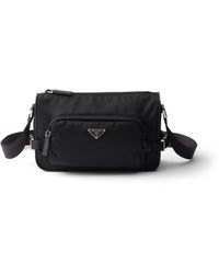 Prada - Medium Re-Nylon And Saffiano Leather Shoulder Bag - Lyst