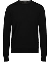 Prada - Jersey Con Cuello Redondo De Lana De Estambre, Hombre, Talla - Lyst