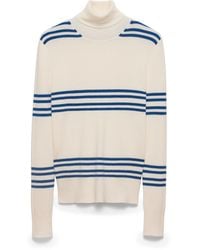 Prada - Jersey De Cuello Alto En Lana A Rayas - Lyst