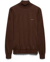 Prada - Cotton Mock Turtleneck Sweater - Lyst