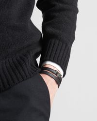 Prada Saffiano Bracelet in Blue for Men Lyst UK