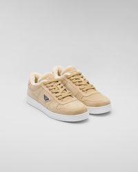 Prada - Downtown Suede Sneakers With Shearling Lining - Lyst