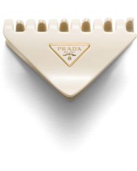Prada - Claw Clip With Triangle Logo - Lyst