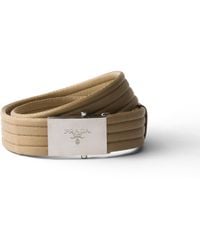 Prada - Fabric Belt, Camel - Lyst