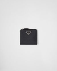 Prada - Small Saffiano Leather Wallet - Lyst