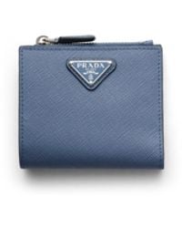 Prada - Small Saffiano Leather Wallet - Lyst