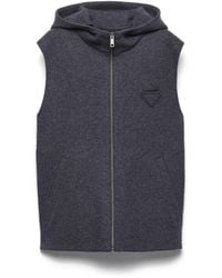 Prada - Chaleco De Lana Y Cachemir Con Cremallera, Hombre, Talla - Lyst