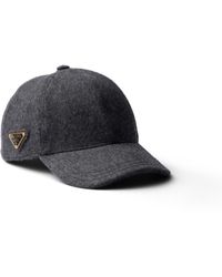 Prada - Loden Fabric Baseball Cap - Lyst