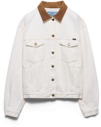 Prada - Old Denim Blouson Jacket - Lyst