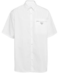 Prada - Camicia Con Logo - Lyst