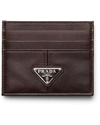 Prada - Leather Card Holder - Lyst