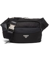Prada - Re-Nylon And Leather Shoulder Bag - Lyst
