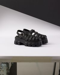 Prada - Plateausandalen Monolith aus Gummi - Lyst