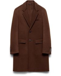 Prada - Single-Breasted Cashmere Coat - Lyst