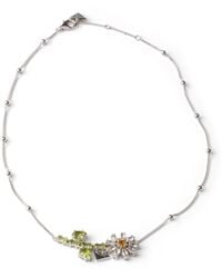 Prada - Metal Necklace With Crystals - Lyst