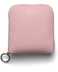 Prada - Saffiano Leather Pendant With Re-Nylon Tote Bag - Lyst