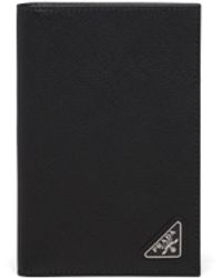 Prada - Logo-Appliqué Passport Holder - Lyst