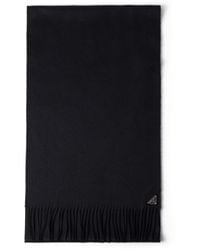 Prada - Cashmere-Silk Knit Triangle Scarf - Lyst