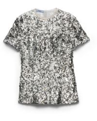 Prada - Embroidered Sequin Top - Lyst