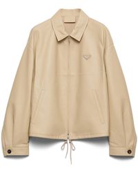 Prada - Nappa Leather Blouson Jacket - Lyst