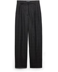 Prada - Checked Wool Pants - Lyst