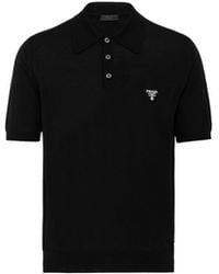 Prada - Polo Con Ricamo - Lyst