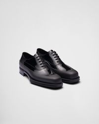 Prada - Patent Leather Derby Shoes - Lyst