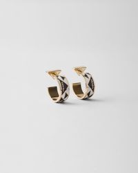 Prada - Ohrringe Aus Emailliertem Metall - Lyst