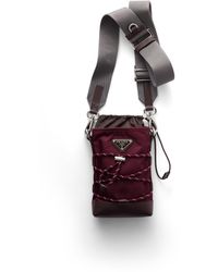 Prada - Étui Pour Smartphone Speedrock En Re-Nylon Et Cuir, Homme - Lyst
