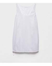 Prada - Reversible Cotton Jersey And Re-Nylon Mini-Dress - Lyst