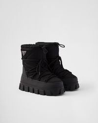 Prada - Winter Nylon Platform Boots - Lyst