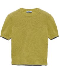 Prada - Jersey De Manga Corta En Cachemir, Mujer, Talla - Lyst
