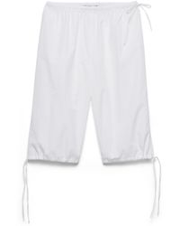 Prada - Poplin Bermudas - Lyst
